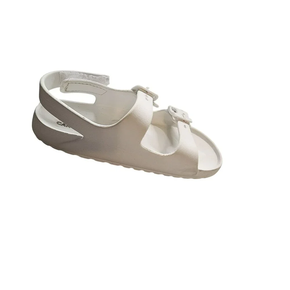 Harper Canyon White Double-Buckle Sandals For Kids Size 11 Adjustable Straps